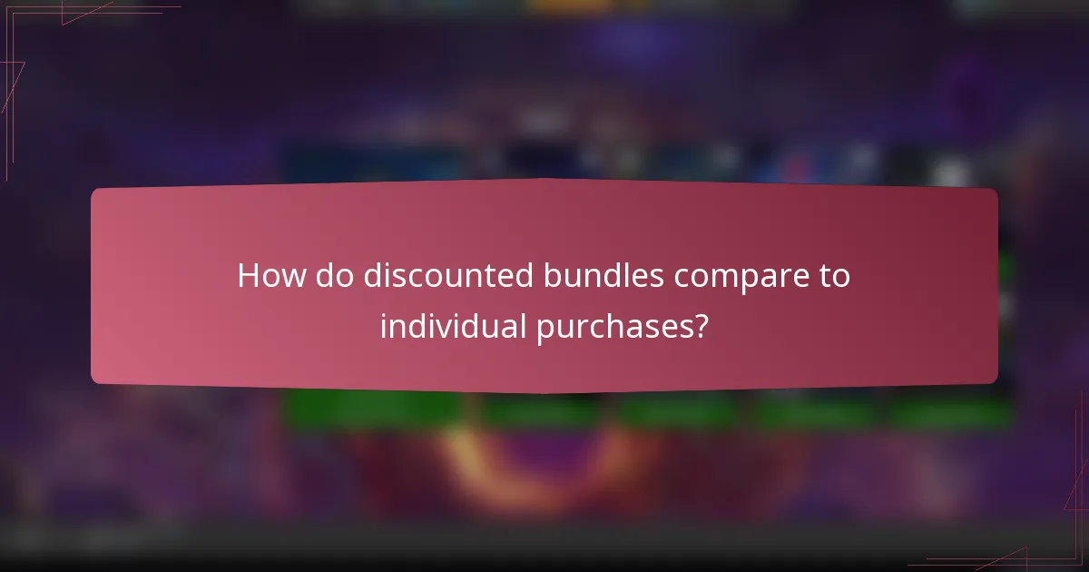 How do discounted bundles compare to individual purchases?