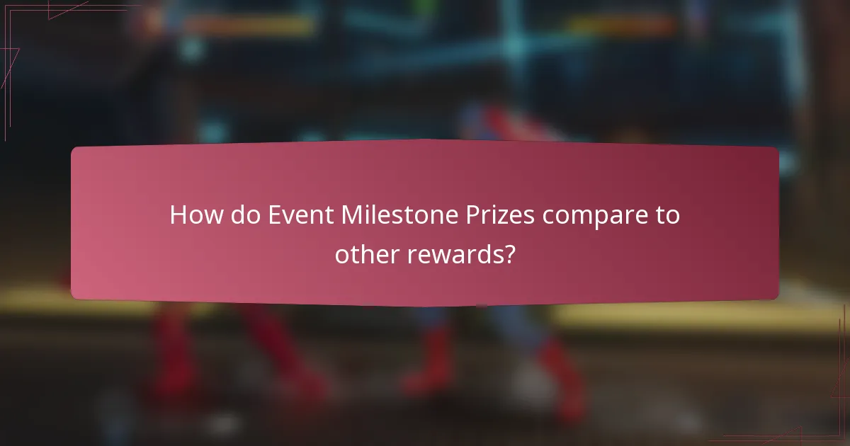 How do Event Milestone Prizes compare to other rewards?